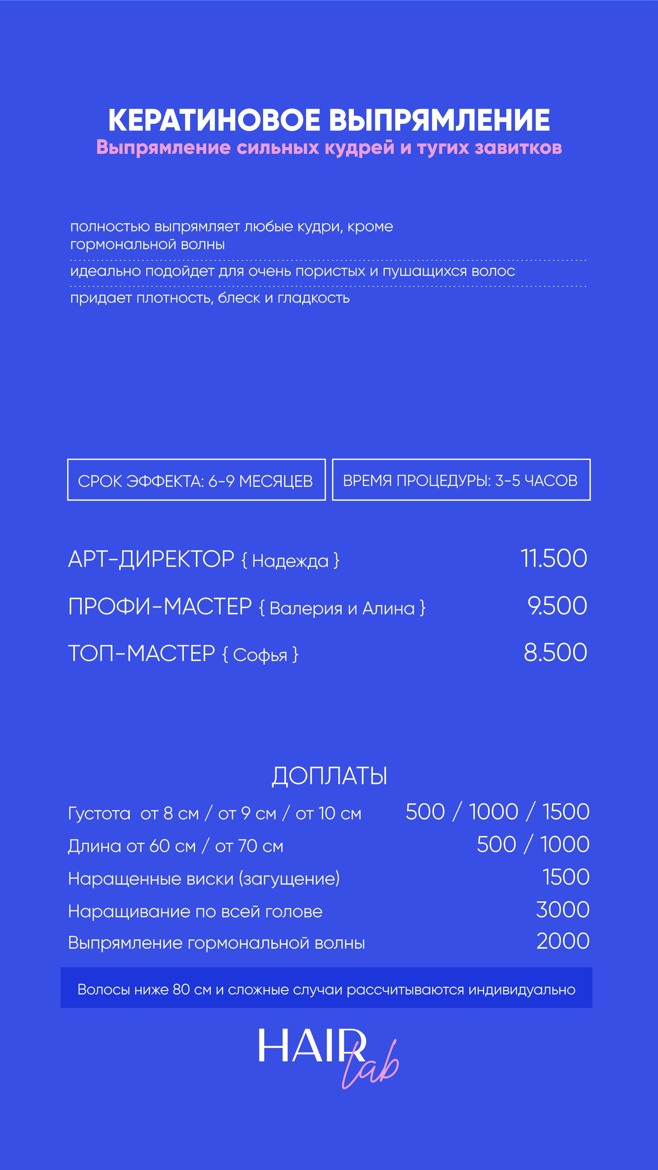 Кератиновое выпрямление