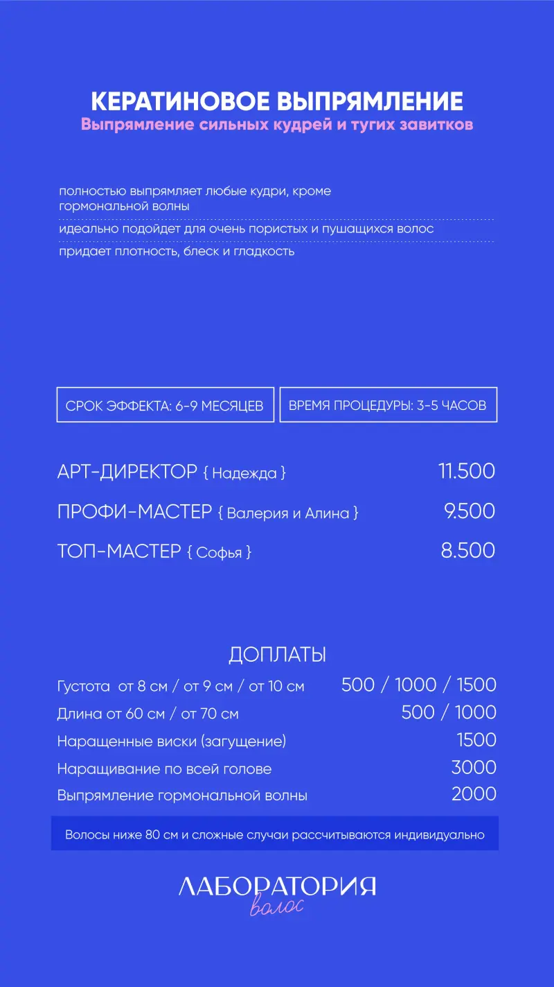 Кератиновое выпрямление